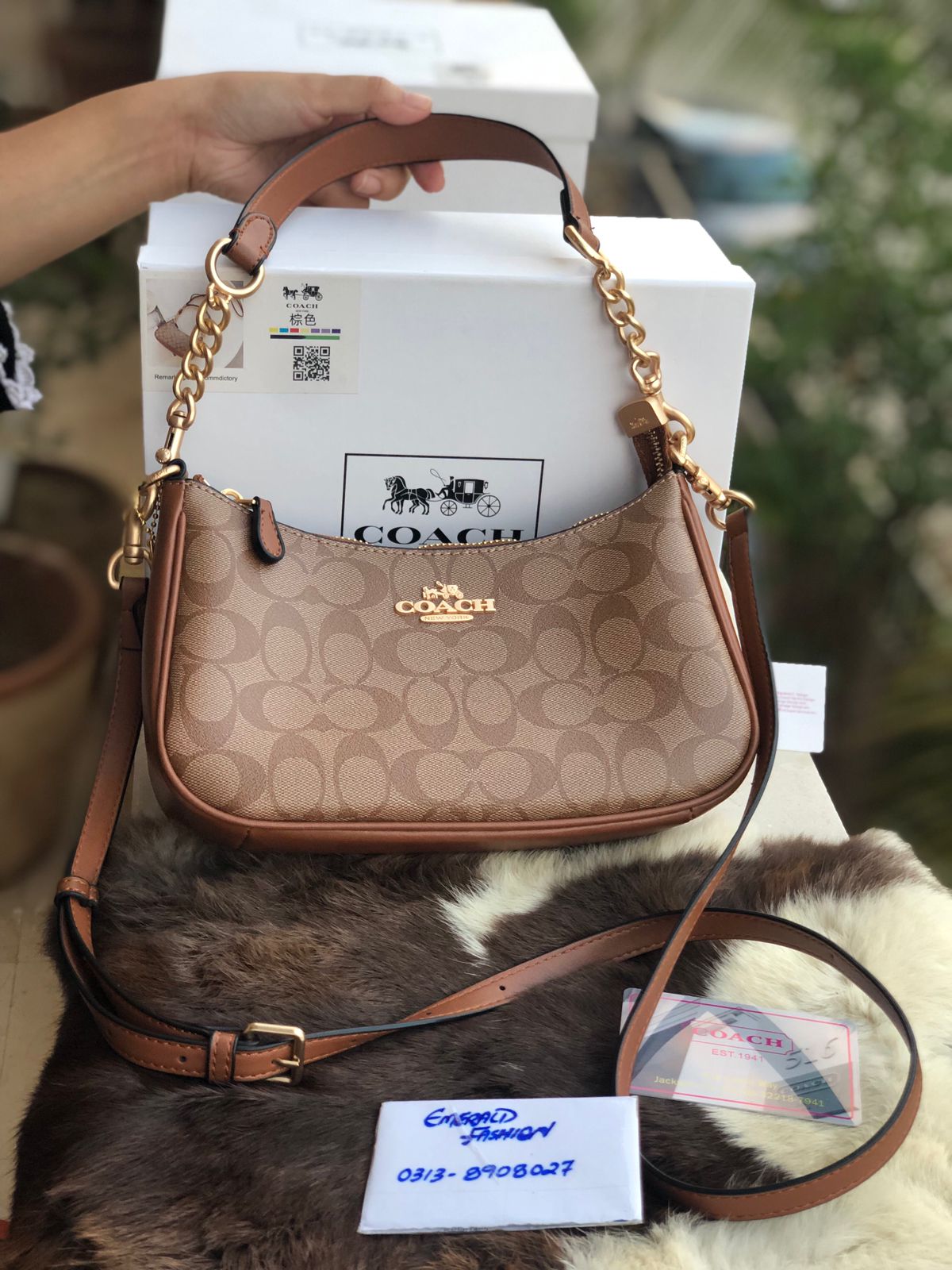 Coach Teri Hobo Bag ( Master Series ) With Box Packaging