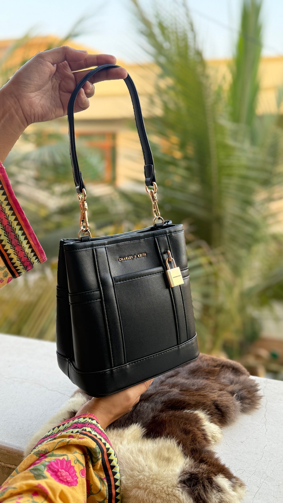 Charles & Keith Scottie Bucket Bag-Master Plus Series-With Paper Bag