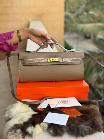 Hermes Kelly Cut Clutch-Box included-Master Series
