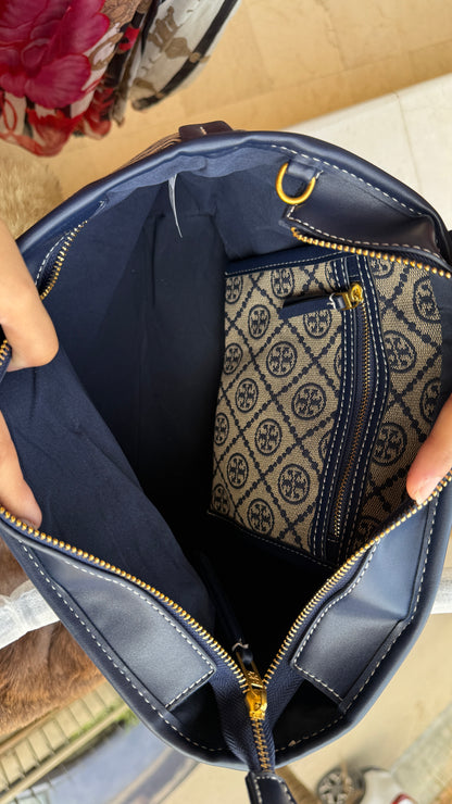 Tory Burch T Monogram Tote-Master Plus Series With Pouch