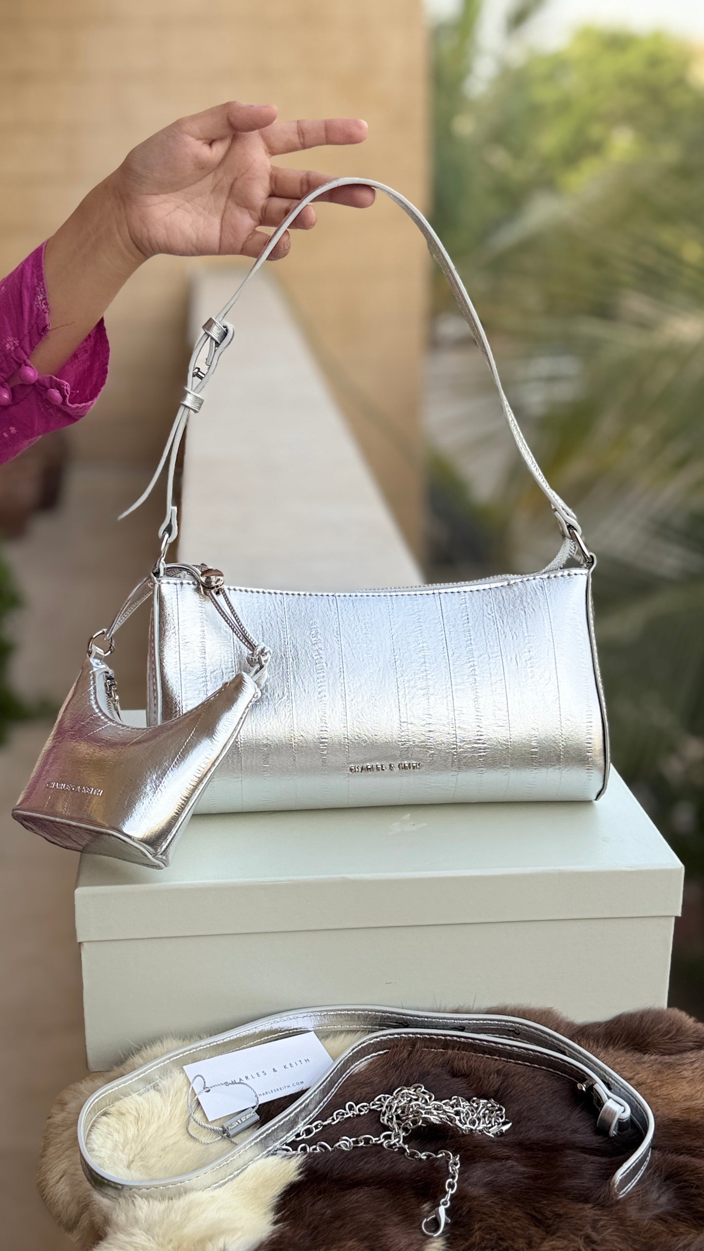 Charles & Keith Shoulder With Micro Bag-With box-Master Series.