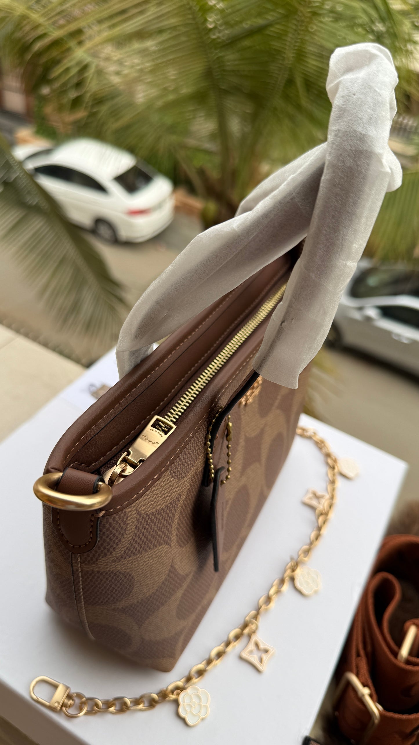 Coach City Mini Tote Bag-With Wallet & Charm Chain-Box Included-Master Plus Series.