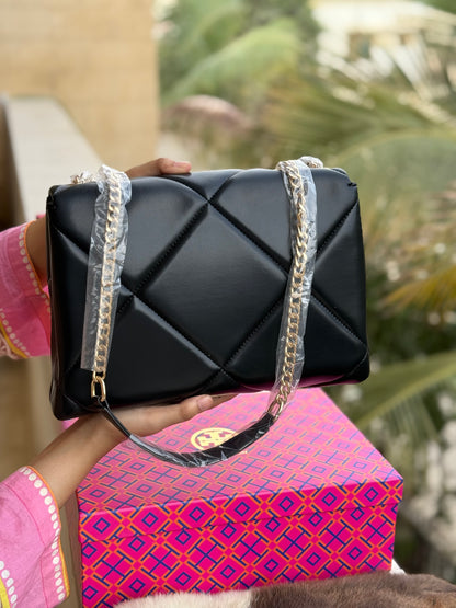TORY BURCH KIRA DIAMOND QUILT SHOULDER BAG With Box ( Master Series )
