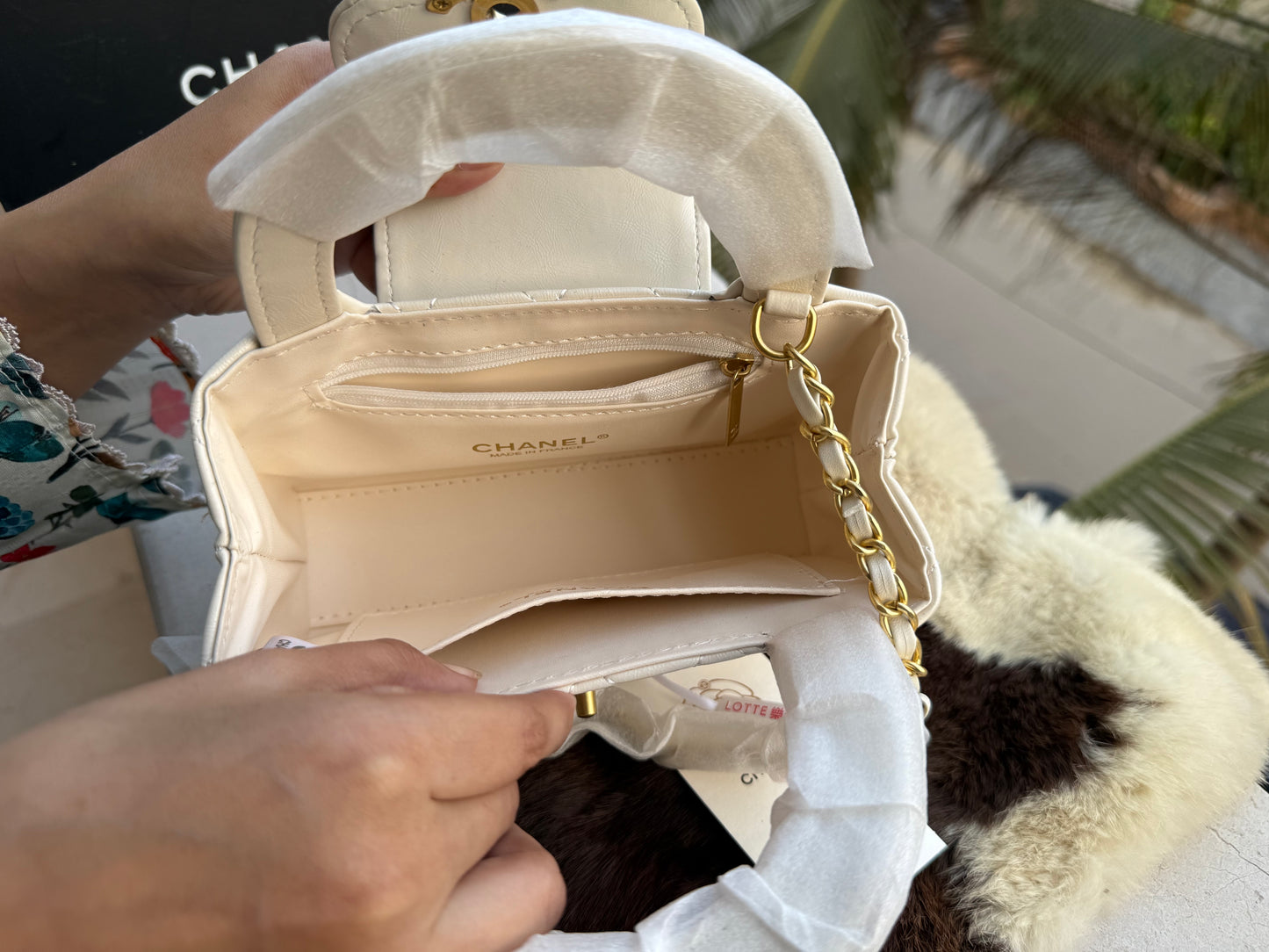 Chanel Kelly Small in White Shinny Calf Skin-AAA Quality-Folding Box