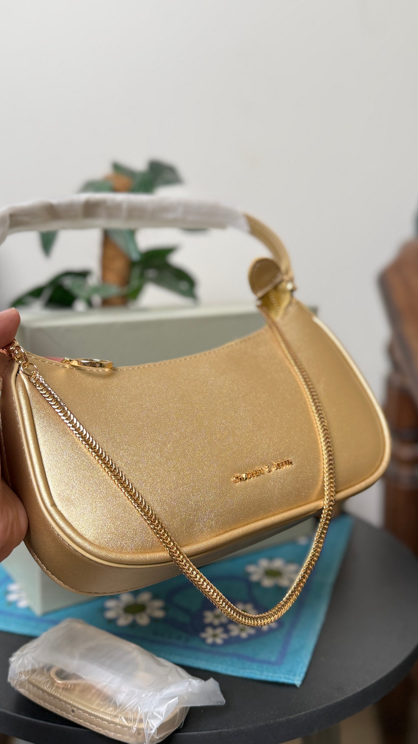 Charles & Keith Elspeth  Chain-Link Shoulder Bag.