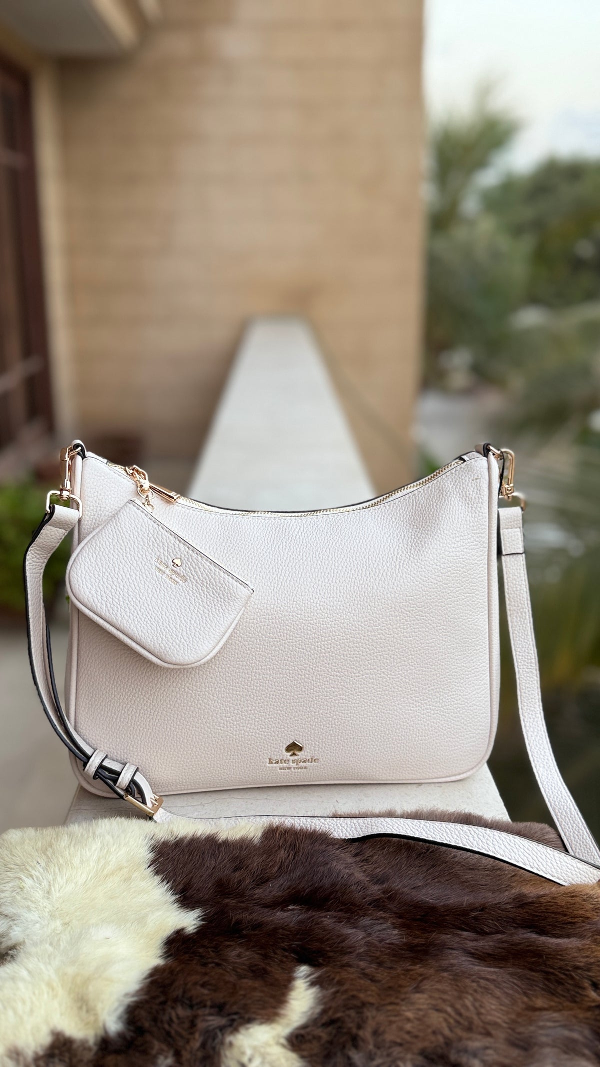 Kate Spade Emma Large Crossbody bag With mini pouch-Master Plus series Beige