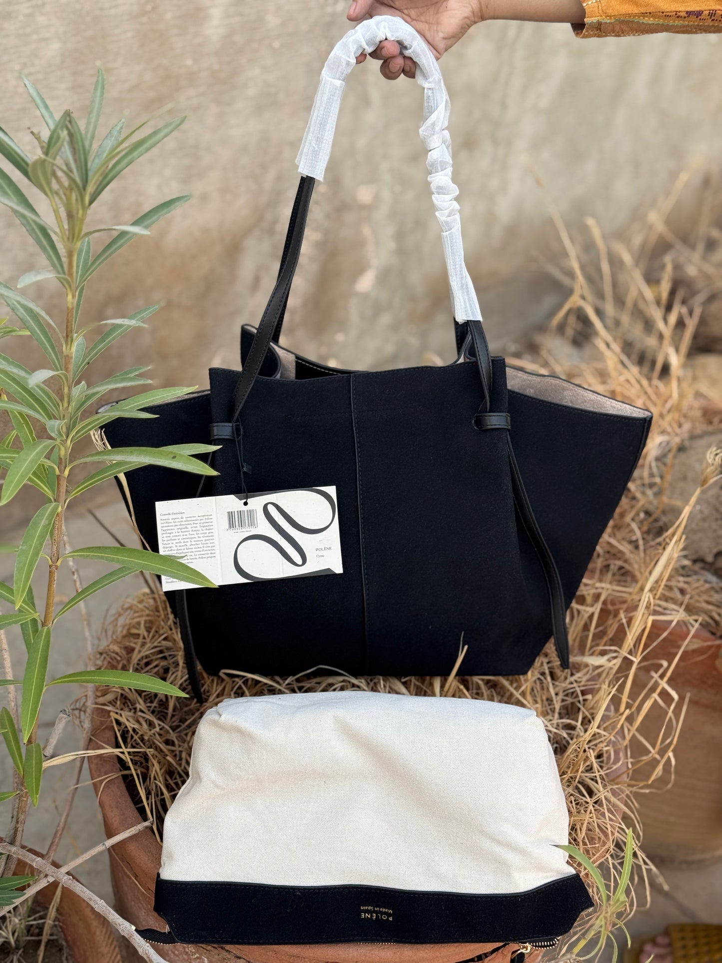 Polène Cyme Large tote bag suede-Master Series-Same as original.