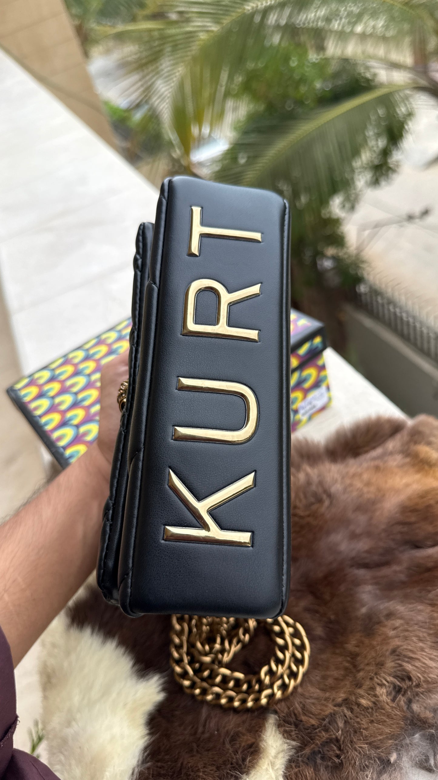 Kurt Geiger London Kensington bag featuring a signature eagle head embellishment and quilted leather.Master Series-With box