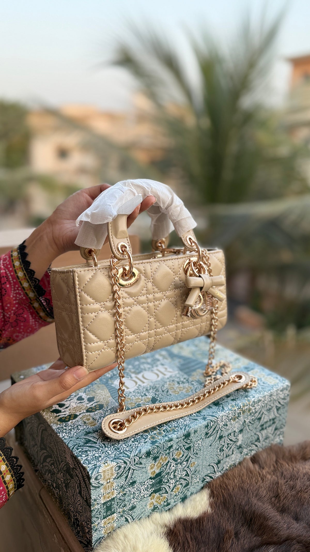 Lady D-Joy Bag-Bow Edition-AAA Series-Double Folding box
