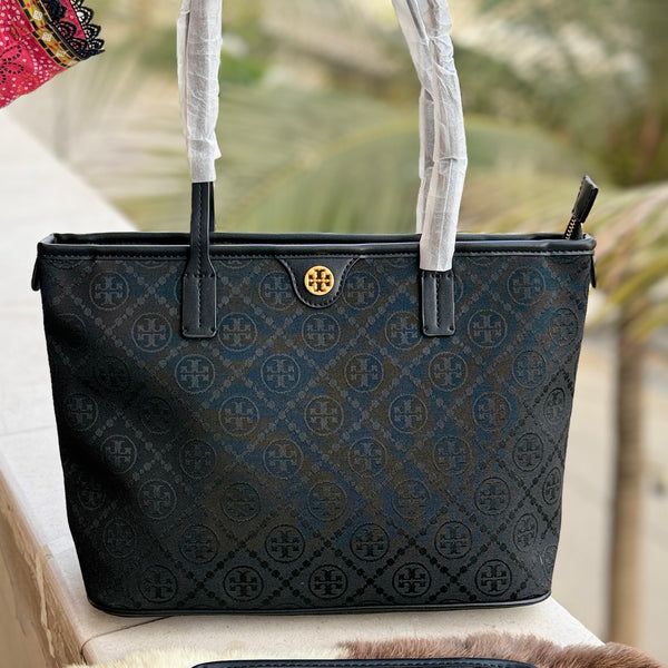 Tory Burch T Monogram Tote-Master Plus Series With Pouch