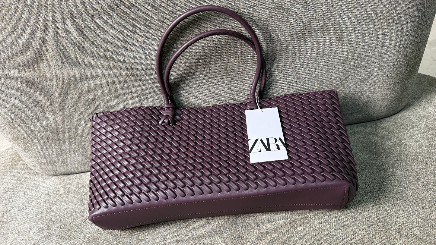 Zara braided elongated Shoulder/tote bag-Master Plus Series