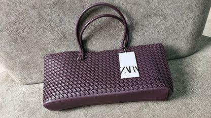 Zara braided elongated Shoulder/tote bag-Master Plus Series