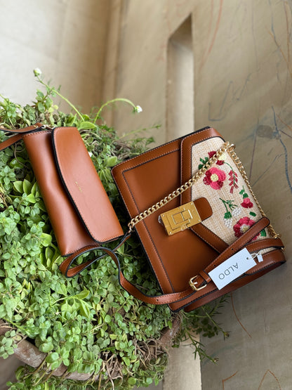 ALDO FLORAL Crossbody- with pouch!