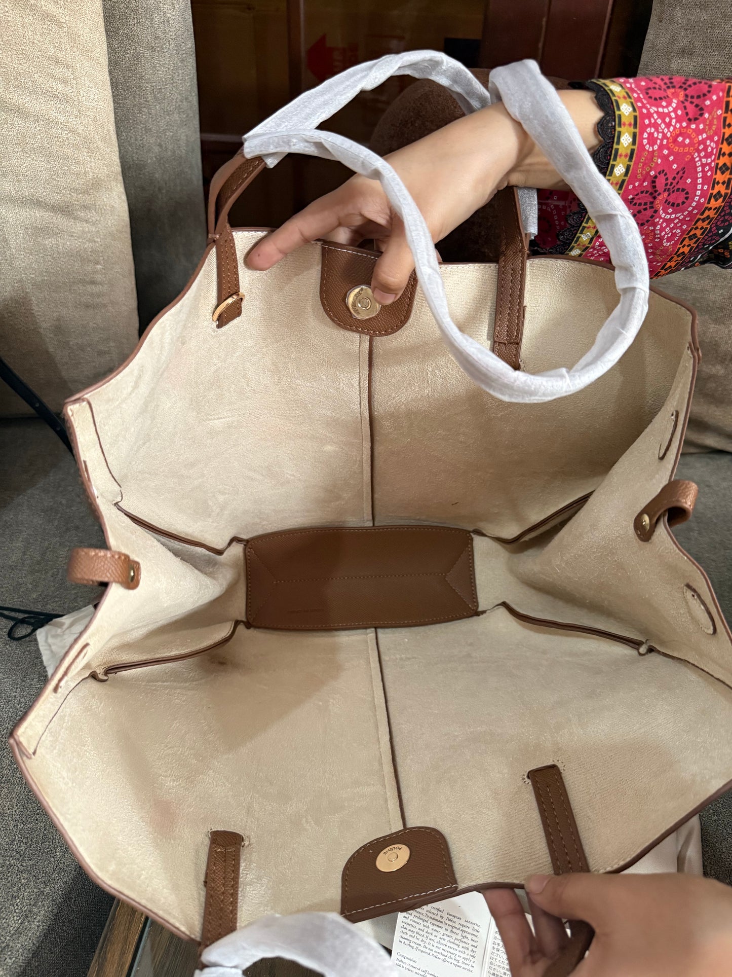 Pólene Cyme Textured edition tote Bag! AAA TOP QUALITY With Folding Box