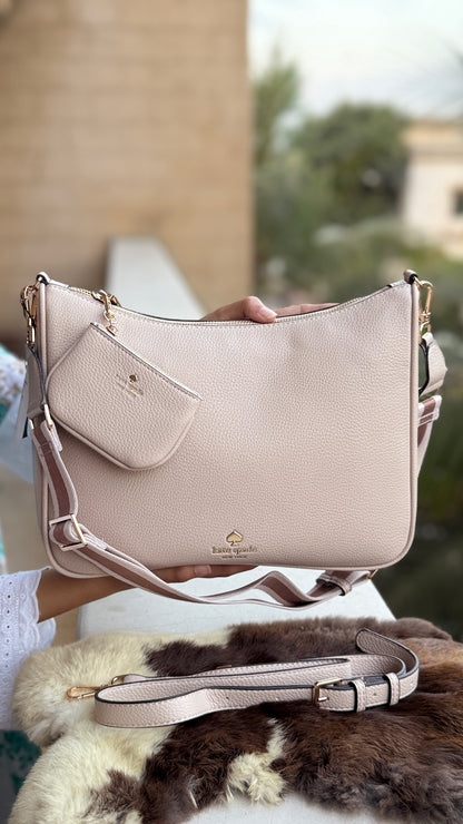 Kate Spade Emma Large Crossbody bag With mini pouch-Master Plus series Nude/Skin