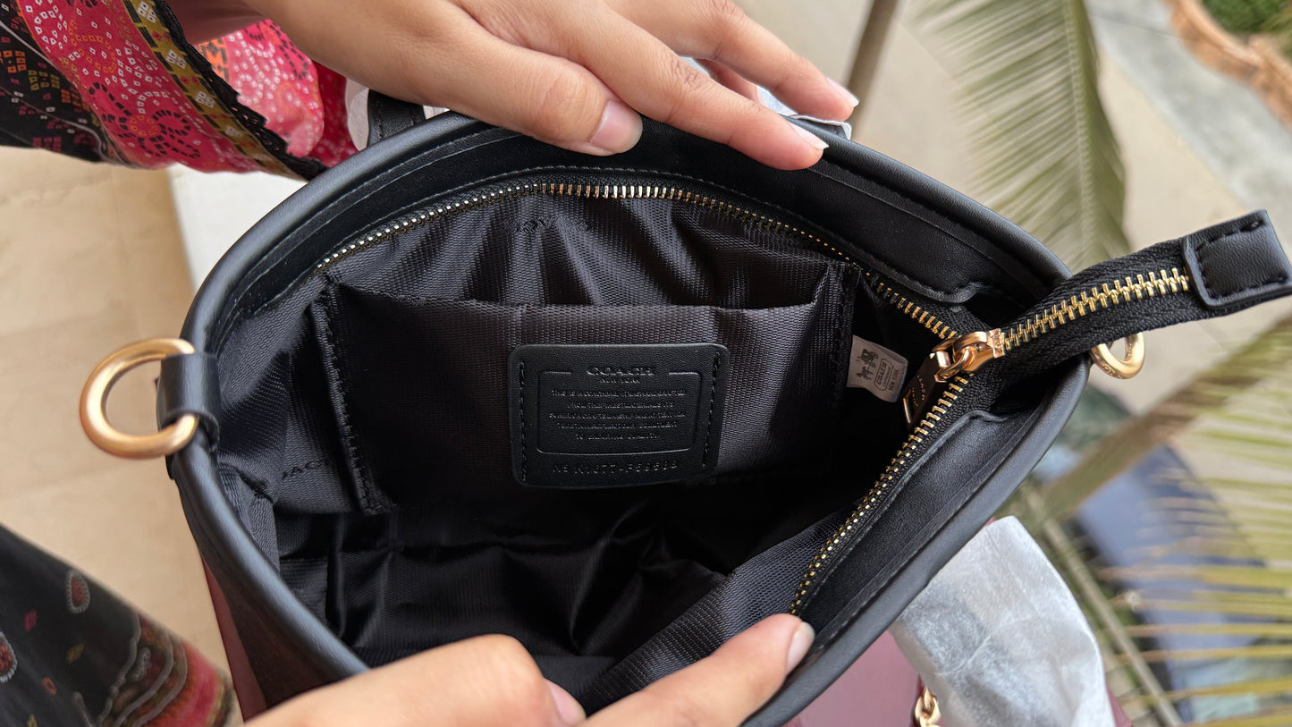Coach City Mini Tote Bag-With Wallet & Charm Chain-Box Included-Master Plus Series.