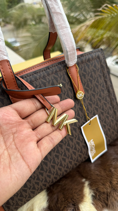 Michael Kors Laila Signature Monogram Hand Bag-With Box-Master Series