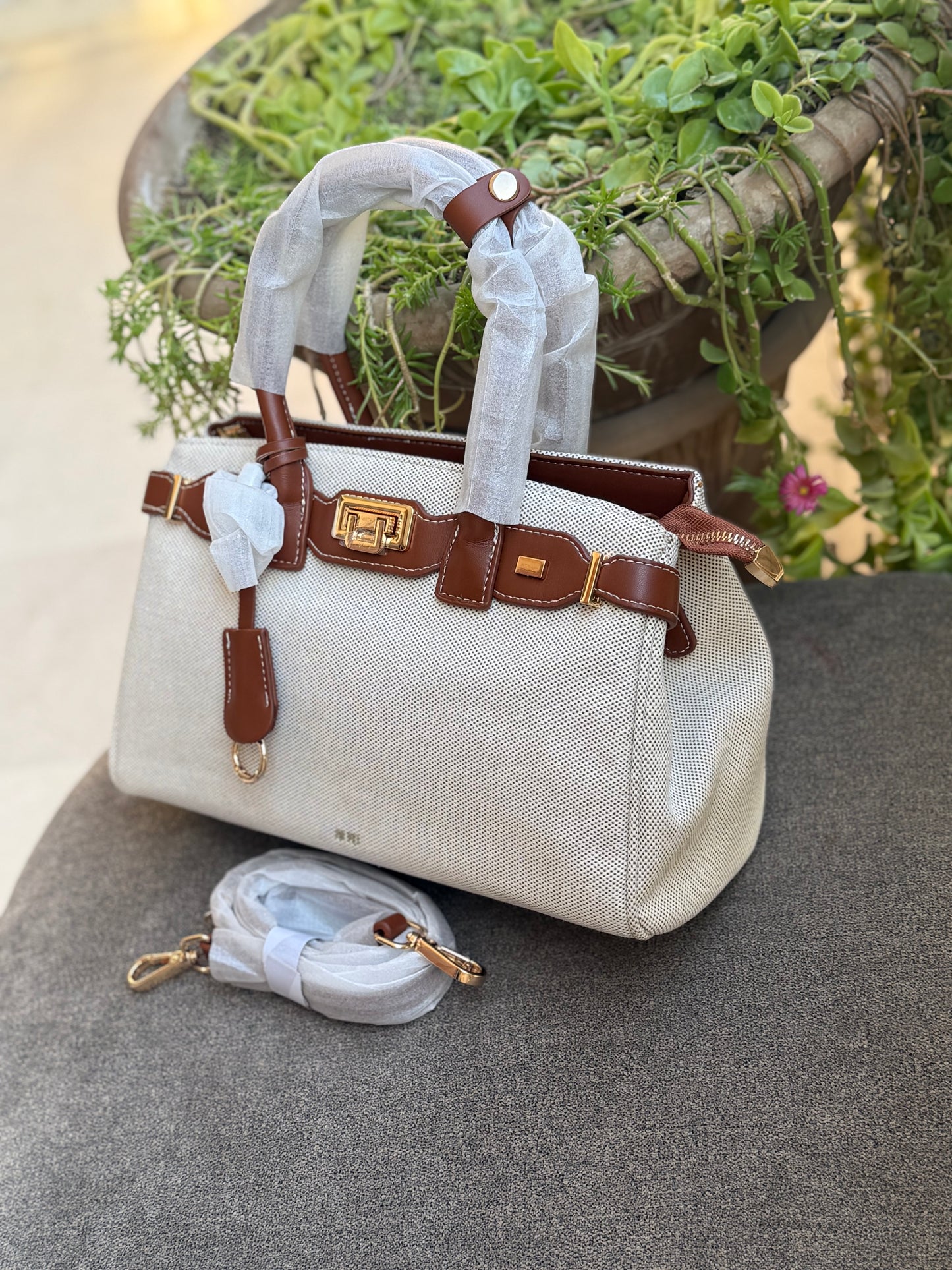 JW PEI Ziva Metal Lock Decoration Tote Bag-Master Series-Same as original