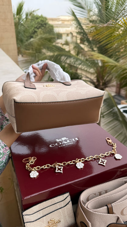 Coach City Mini Tote Bag-With Wallet & Charm Chain-Box Included-Master Plus Series.
