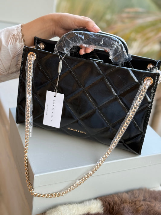 Charles & Keith Apfra Quilted Chain Master Series With Box