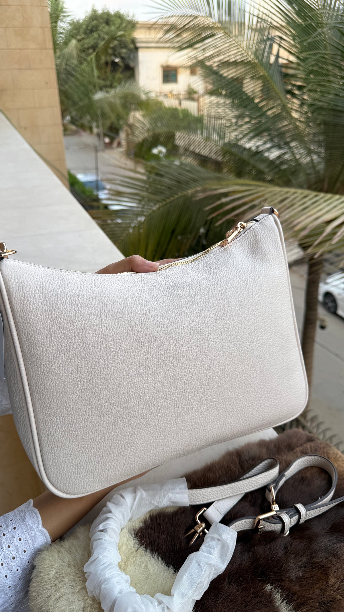 Kate Spade Emma Large Crossbody bag With mini pouch-Master Plus series Beige