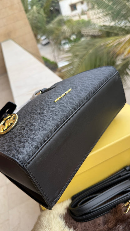 Michael Kors Laila Signature Monogram Hand bag With box.