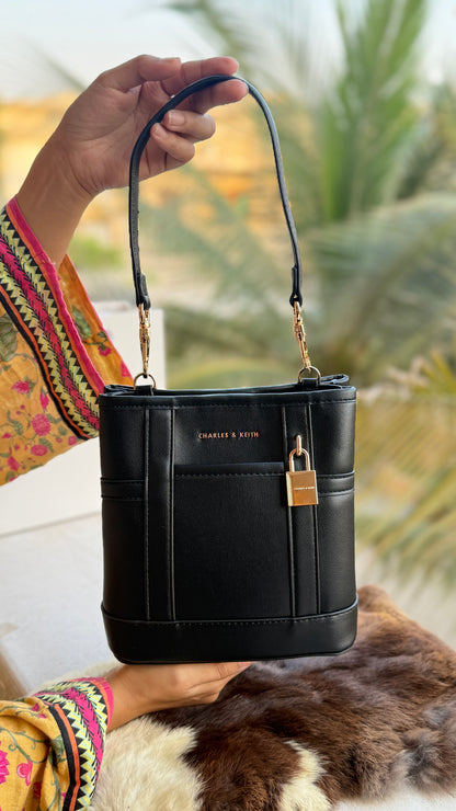Charles & Keith Scottie Bucket Bag-Master Plus Series-With Paper Bag