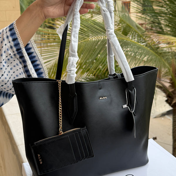 Aldo Tote-With Card Wallet & Pouch-With Box-Master Series