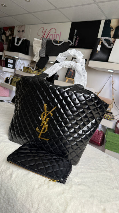 YSL  Saint Laurent Icare Maxi Matelassé Leather Tote-Master Plus Series.