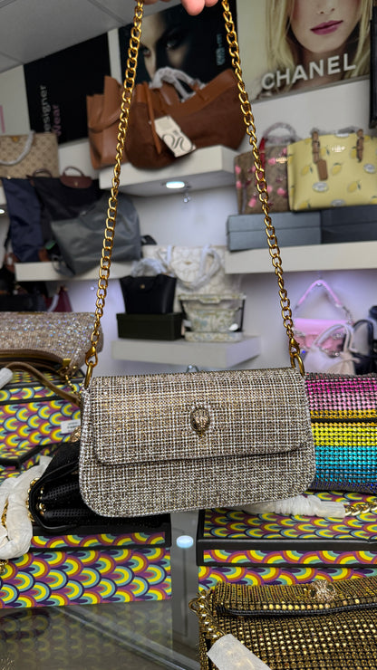 Kurt Geiger London crystal-embellished Shoulder Bag-With box