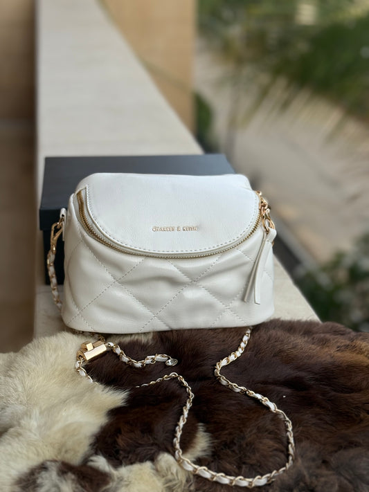 Charles & Keith Apfra Quilted Crossbody Bag With Box-Master Series