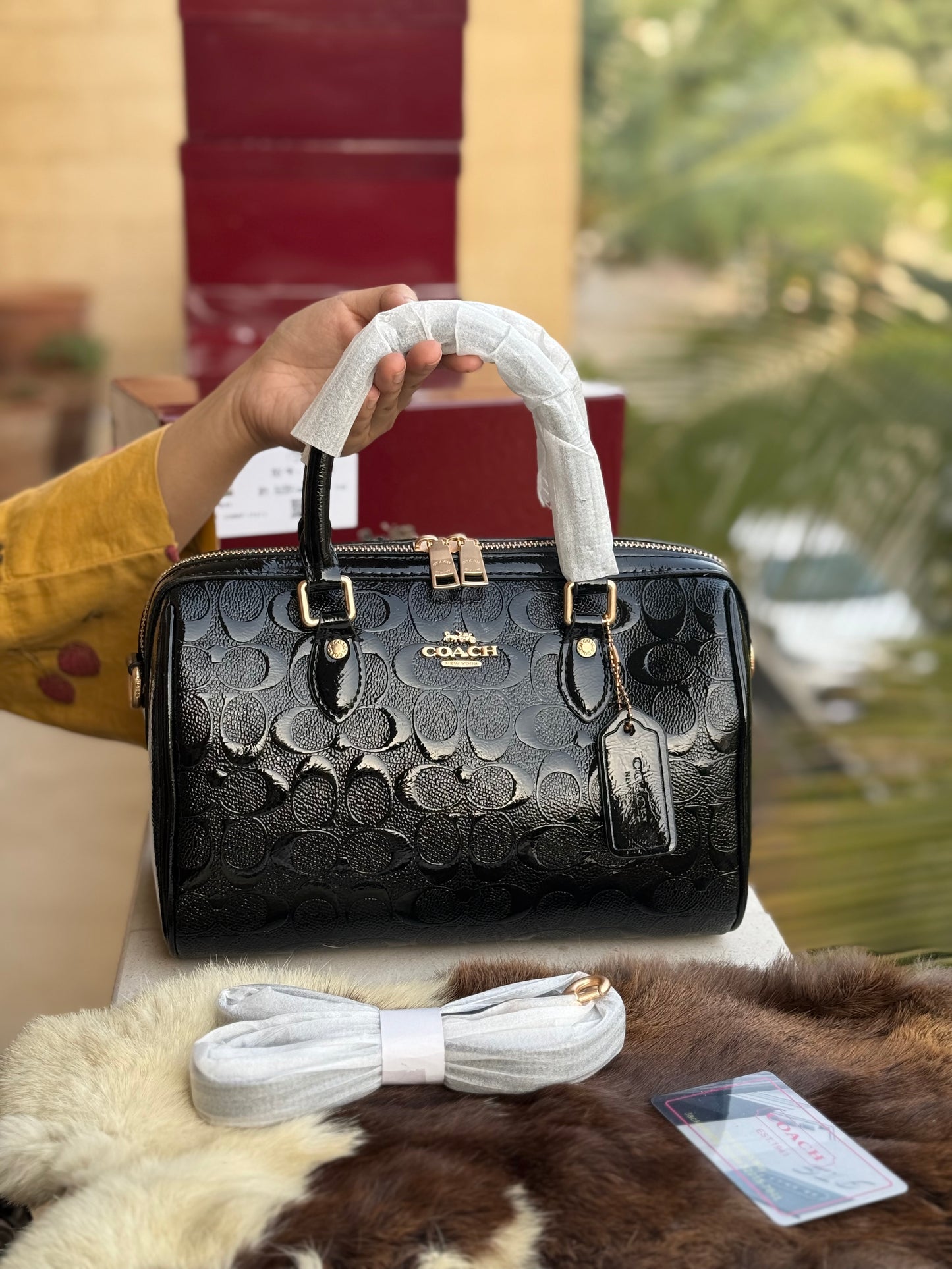 Coach Rowan Satchel With Box Master Series
