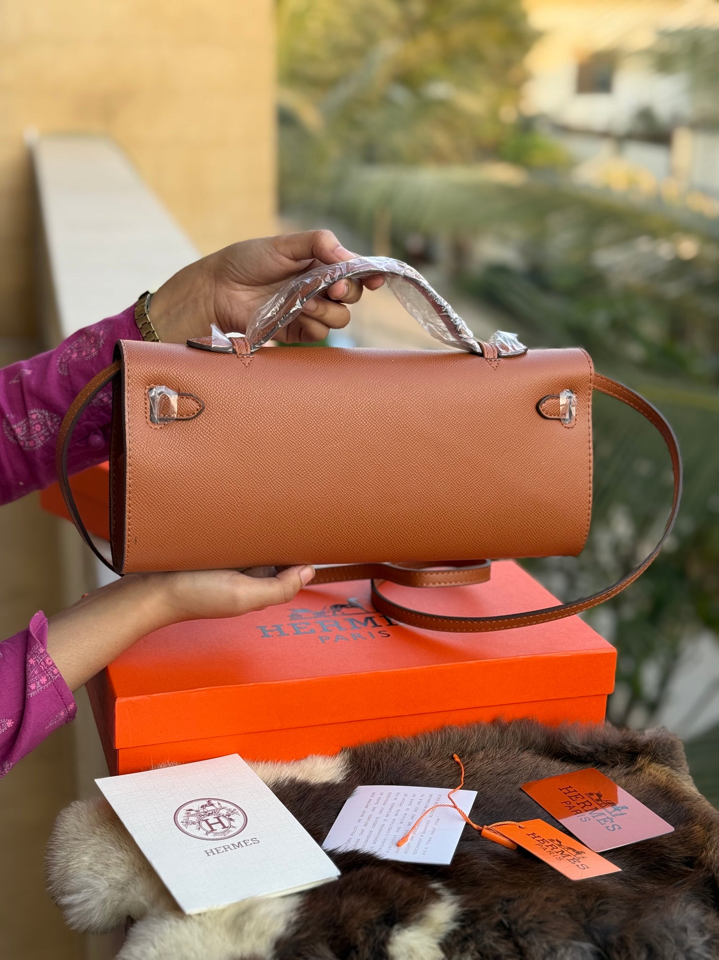 Hermes Kelly Cut Clutch-Box included-Master Series