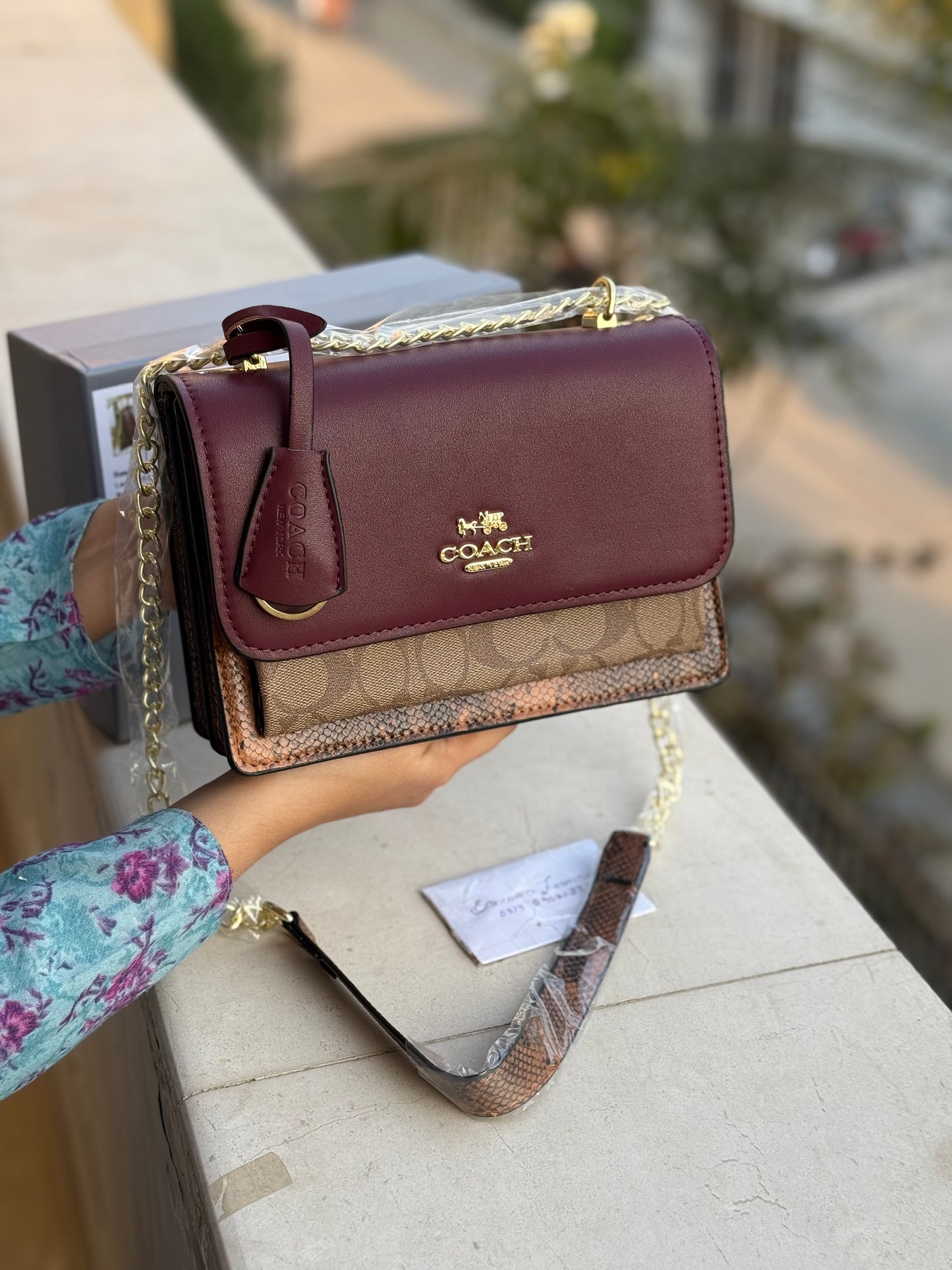 COACH KLARE Crossbody Bag Maroon