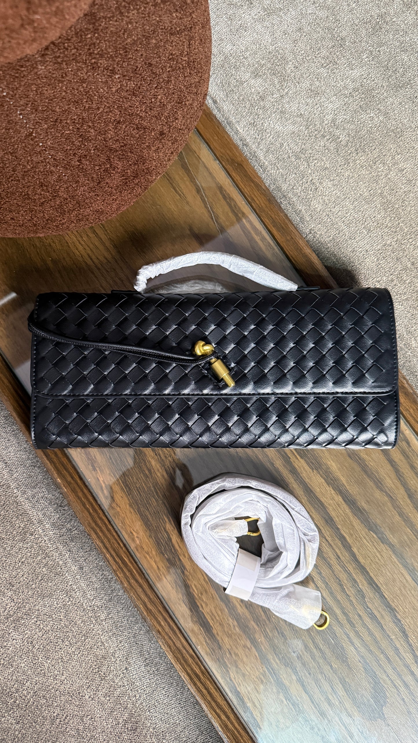 Bottega Venetta Andiamo Clutch.