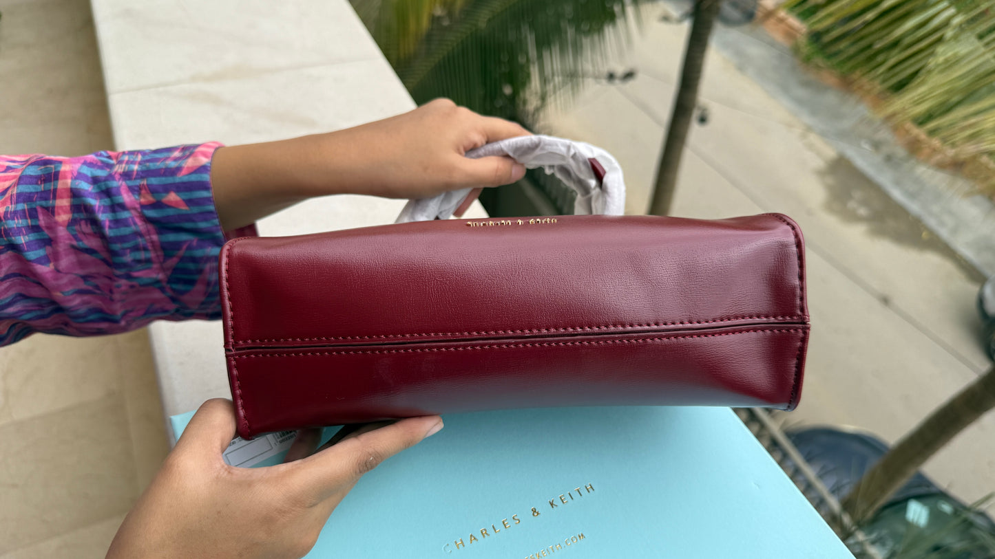 Charles & Keith Mini Kerry Top Handle Bag-Master Plus Series-With Box