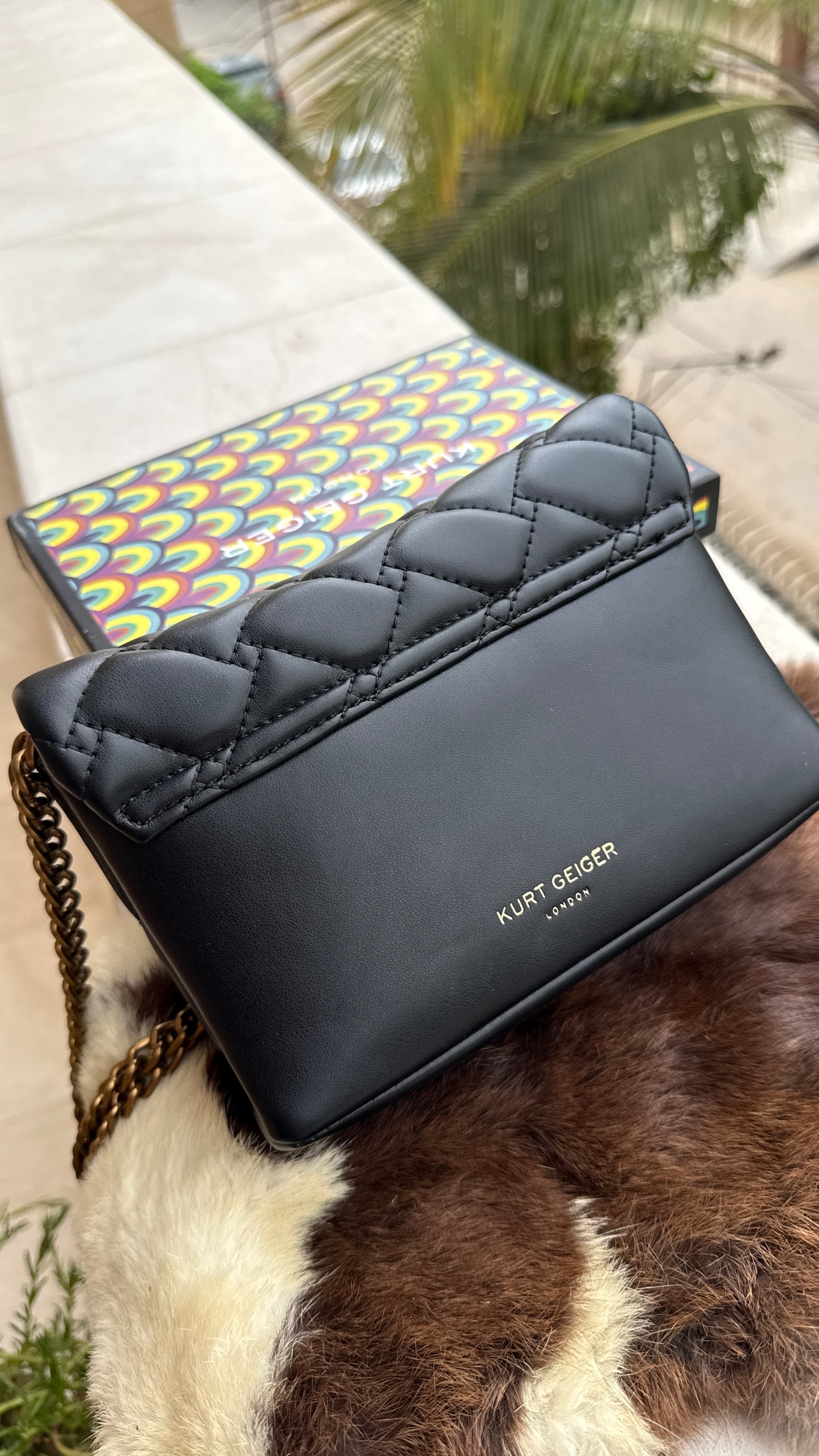 Kurt Geiger London Kensington bag featuring a signature eagle head embellishment and quilted leather.Master Series-With box