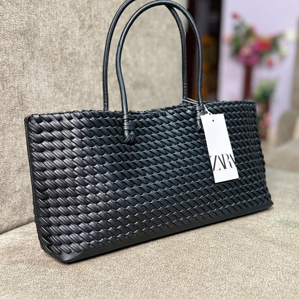 Zara braided elongated Shoulder/tote bag-Master Plus Series