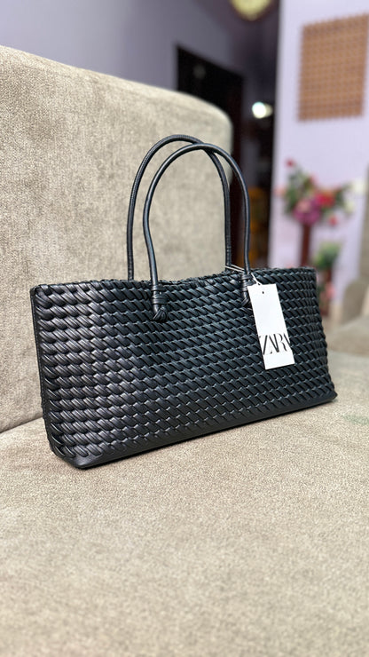 Zara braided elongated Shoulder/tote bag-Master Plus Series