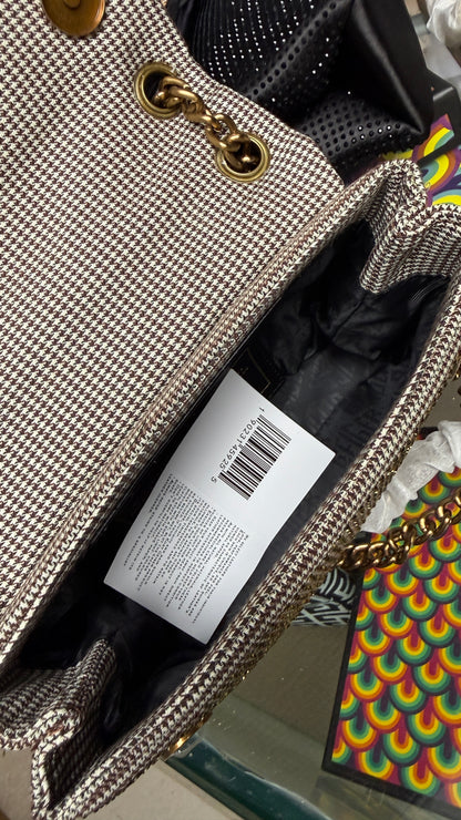 Kurt Geiger London Mini Kensington houndstooth tote bag with box