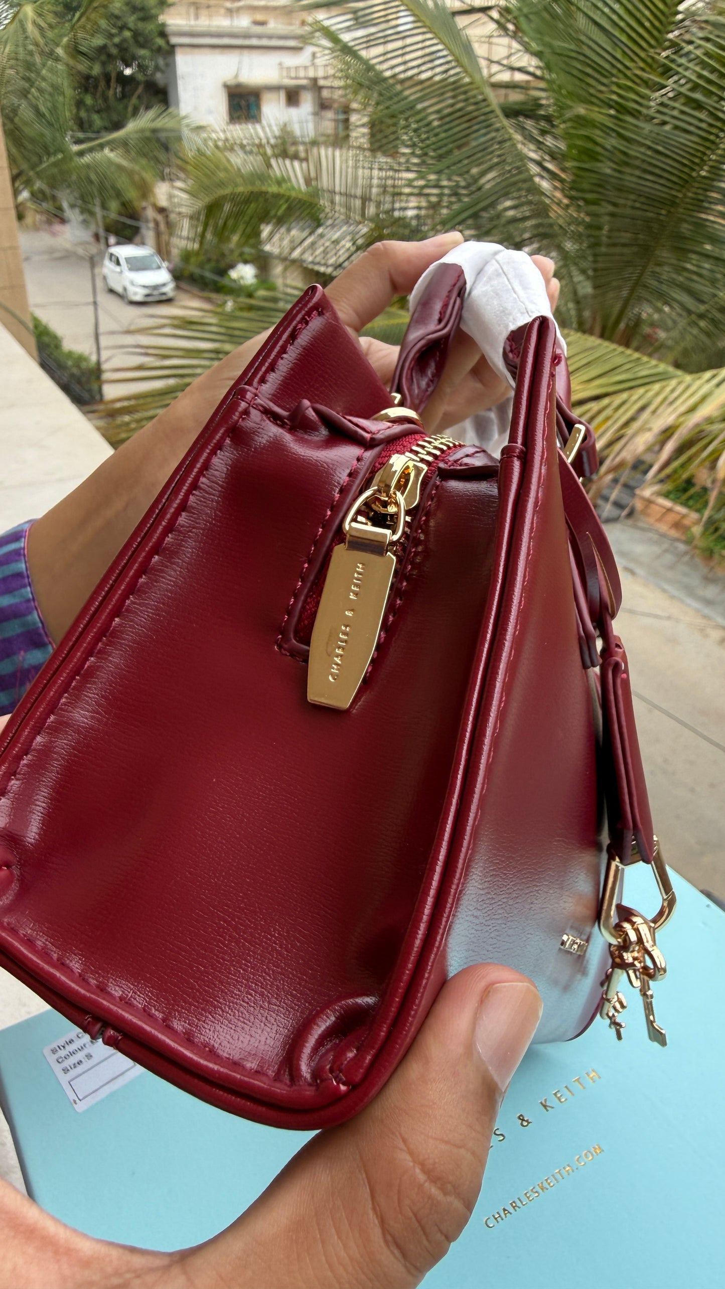 Charles & Keith Mini Kerry Top Handle Bag-Master Plus Series-With Box