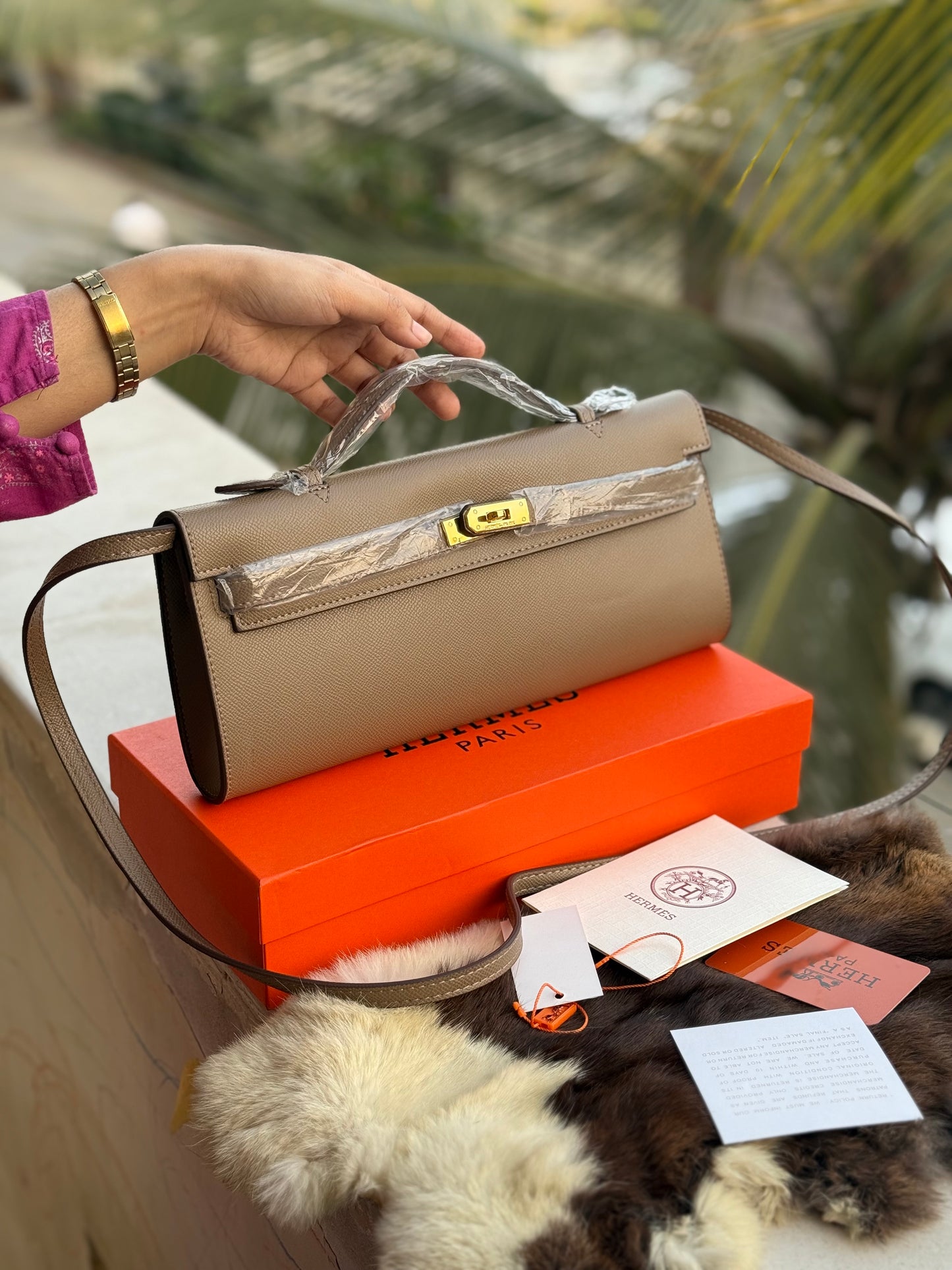Hermes Kelly Cut Clutch-Box included-Master Series