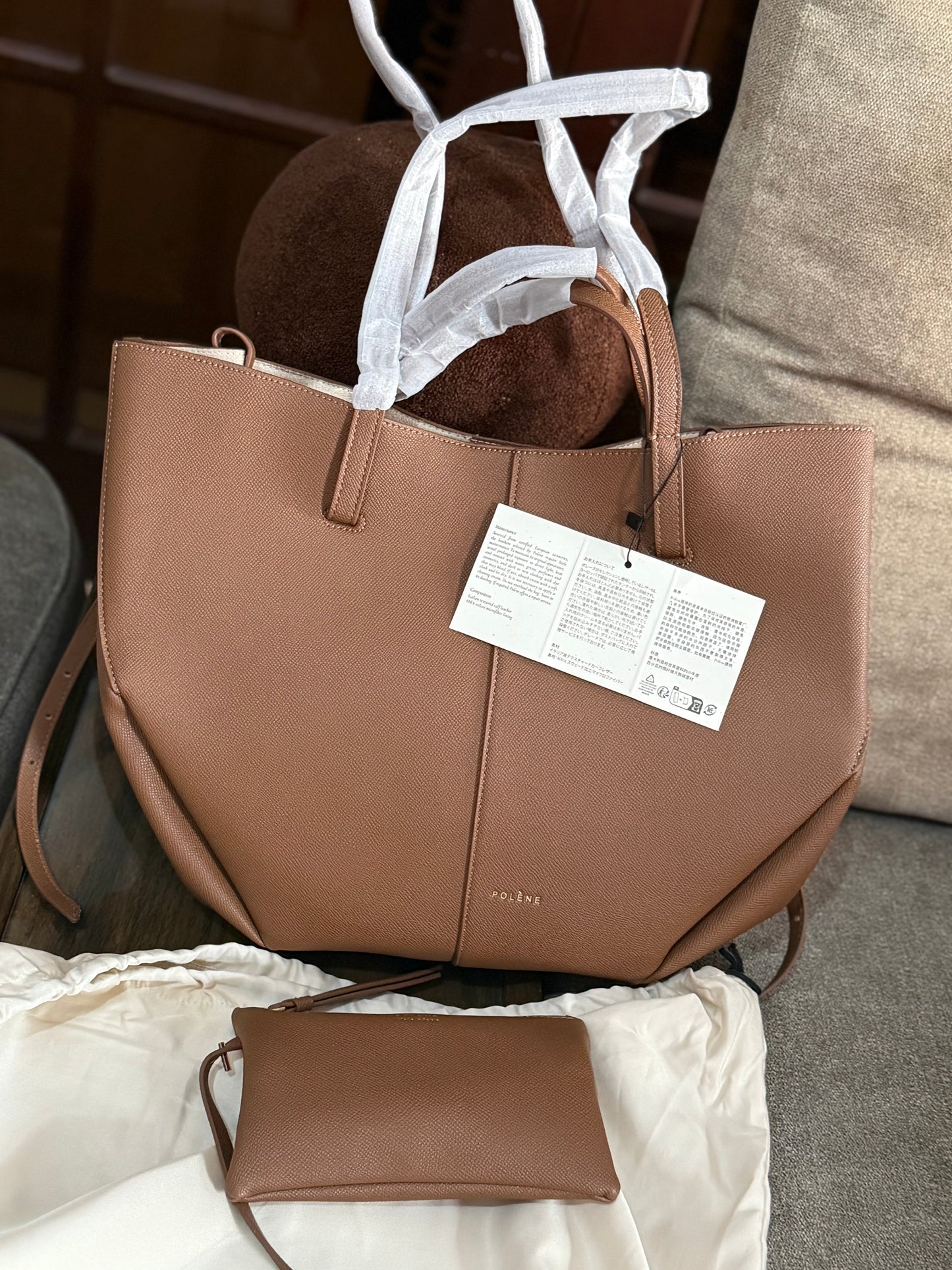 Pólene Cyme Textured edition tote Bag! AAA TOP QUALITY With Folding Box