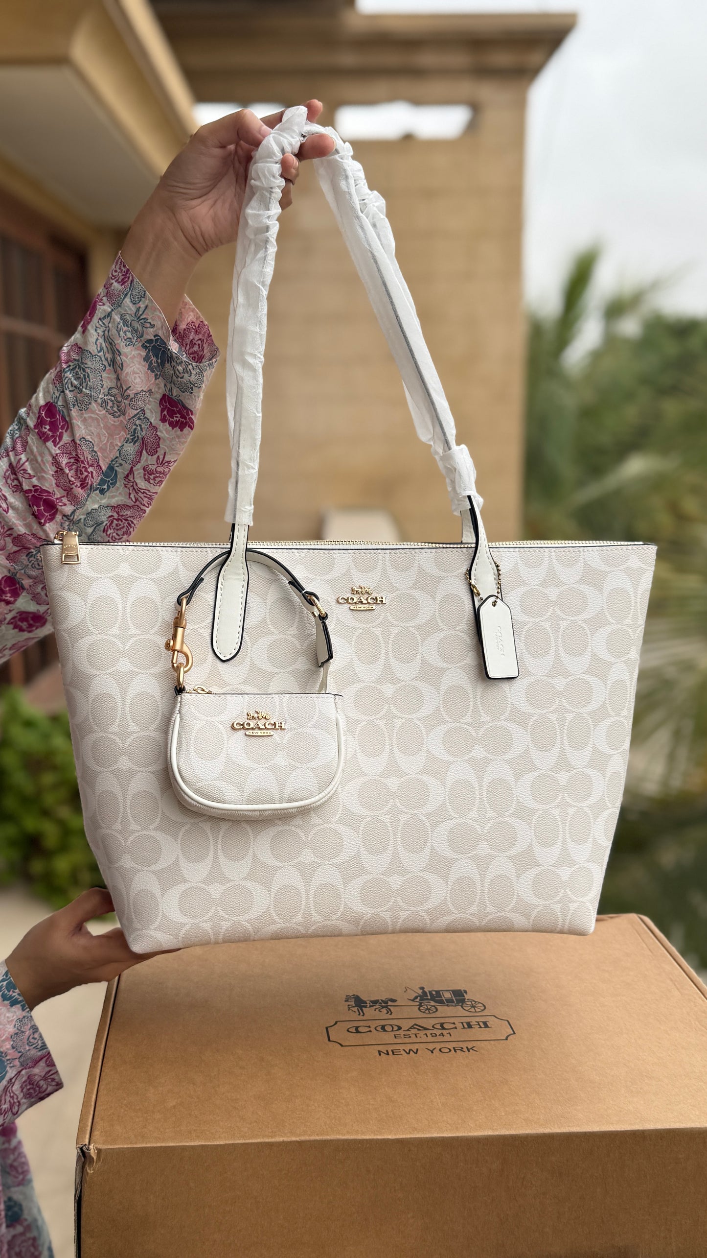 Coach Tote-With Coin Bag-Master Plus Series-With Box
