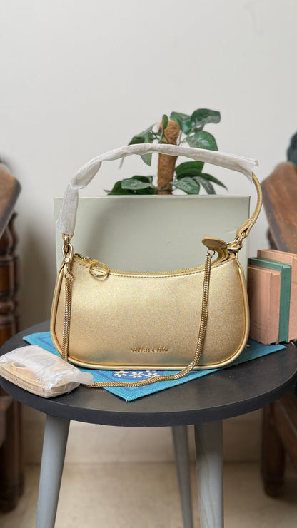 Charles & Keith Elspeth  Chain-Link Shoulder Bag.