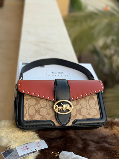 Coach Georgie Shoulder Bag
In Signature Canvas With Rivets-Same as original-Master Plus Series