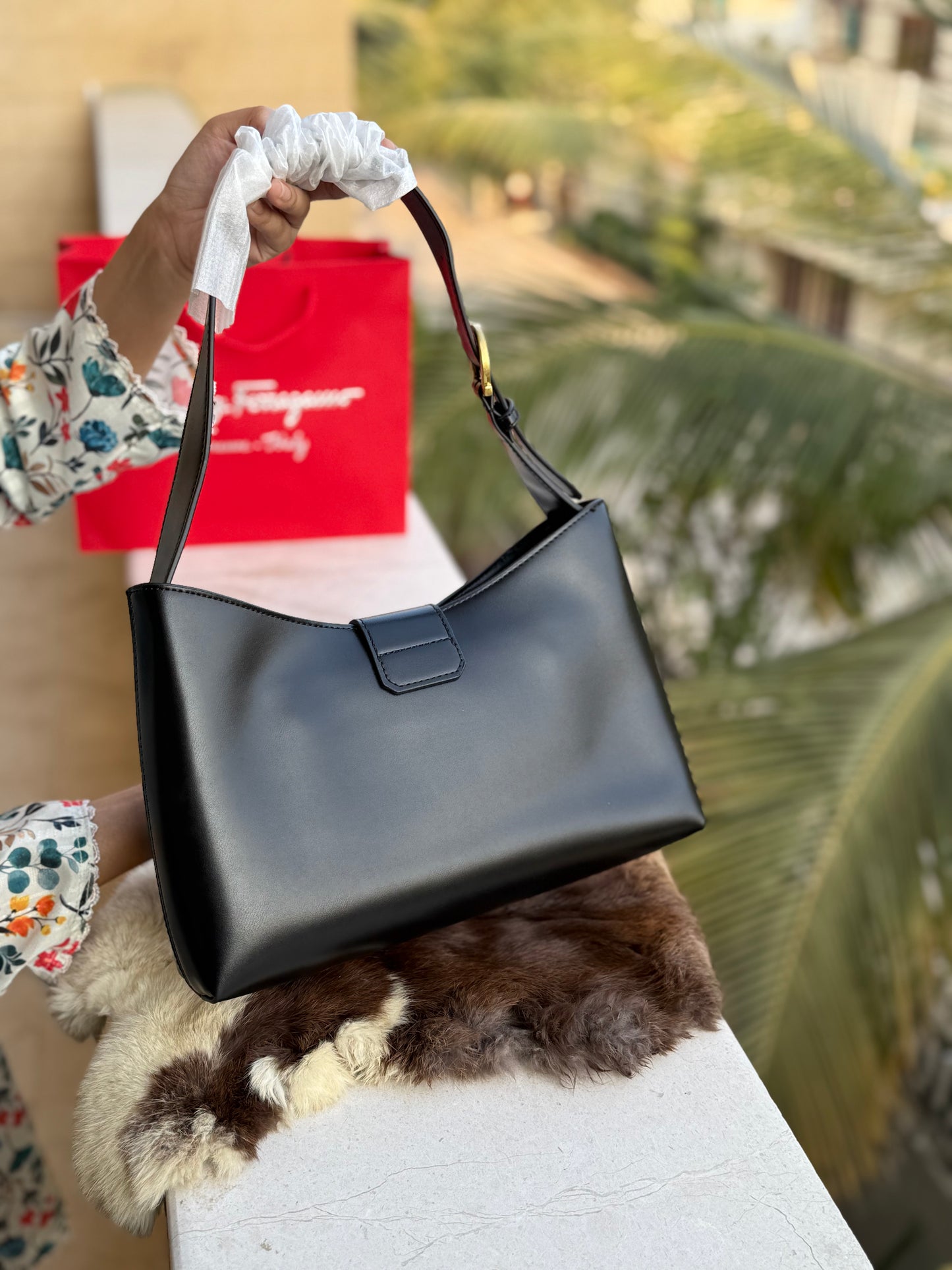 Salvatore Ferragamo Trifolio shoulder bag-Master Series-With Paper Bag-Same As Original