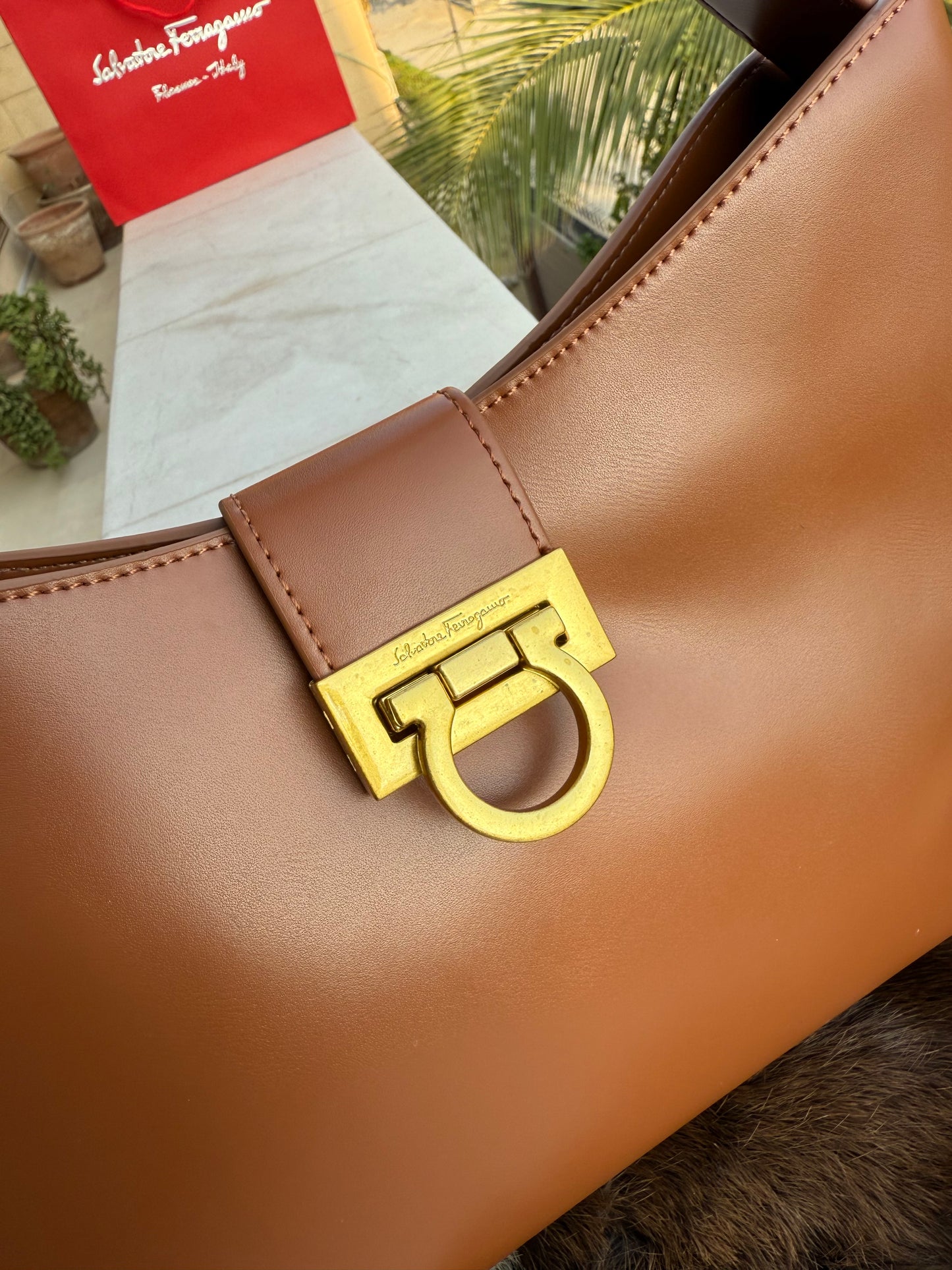 Salvatore Ferragamo Trifolio shoulder bag-Master Series-With Paper Bag-Same As Original