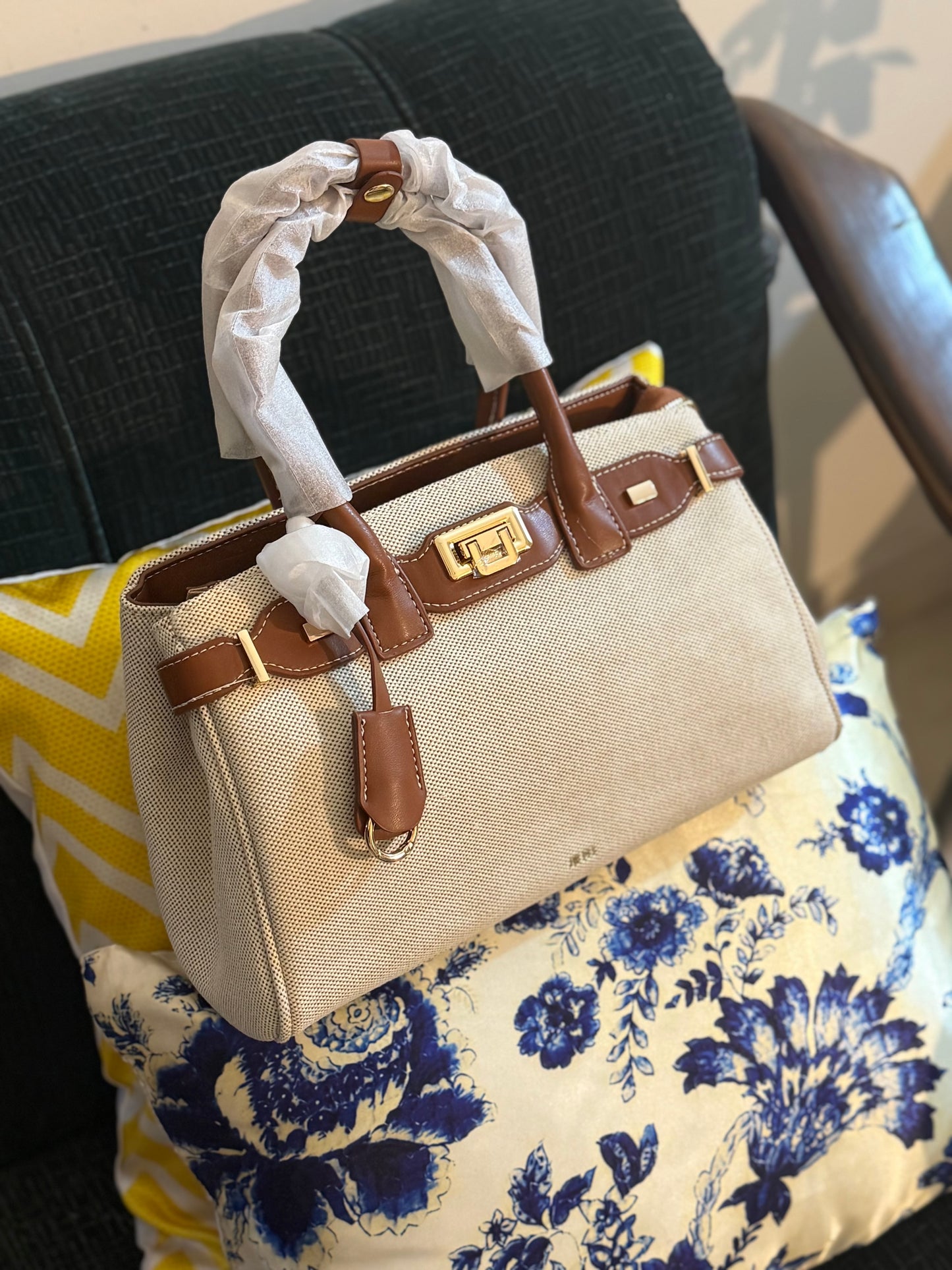 JW PEI Ziva Metal Lock Decoration Tote Bag-Master Series-Same as original