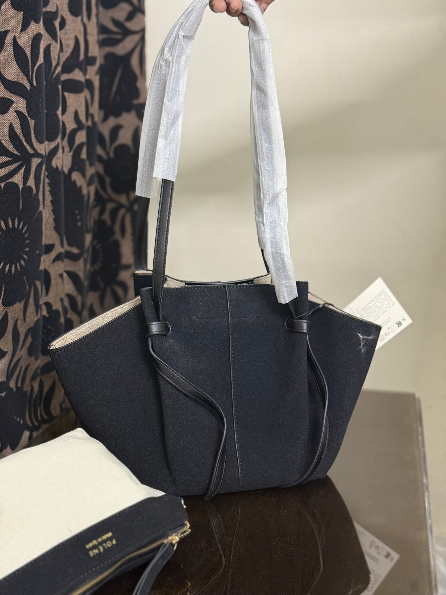 Polène Cyme Mini tote bag in suede-Master Series-Same as original.